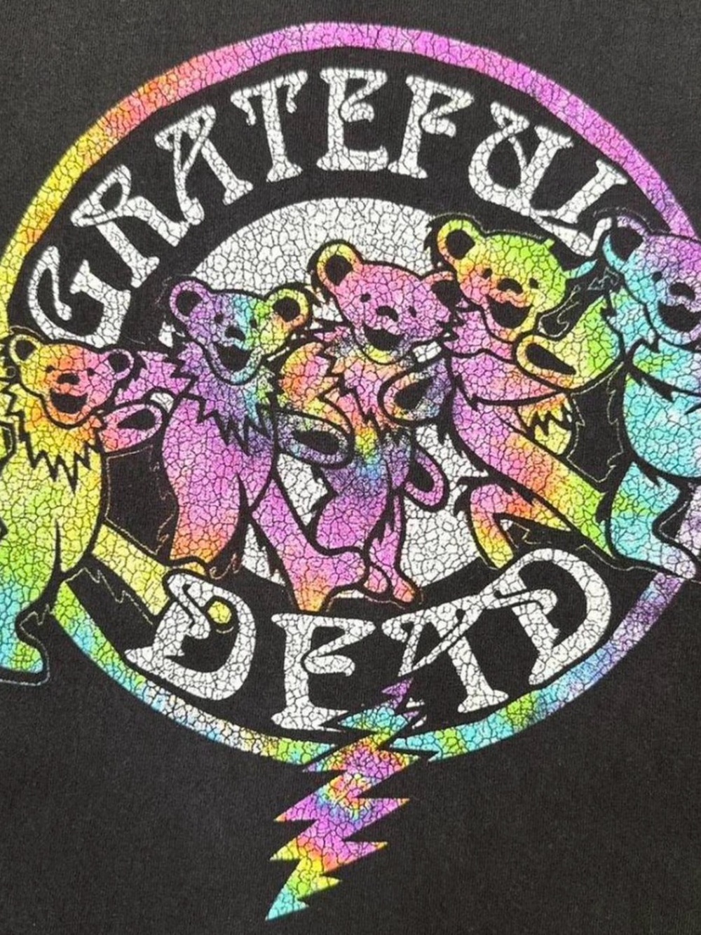 Grateful Dead Rainbow Dancing Bears Graphic Tee Men’s Large Band Shirt - Picture 2 of 3